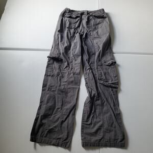Y2K Baggy Cargo Pants Brandy Melville Womens Small Gray 100% Cotton Utility